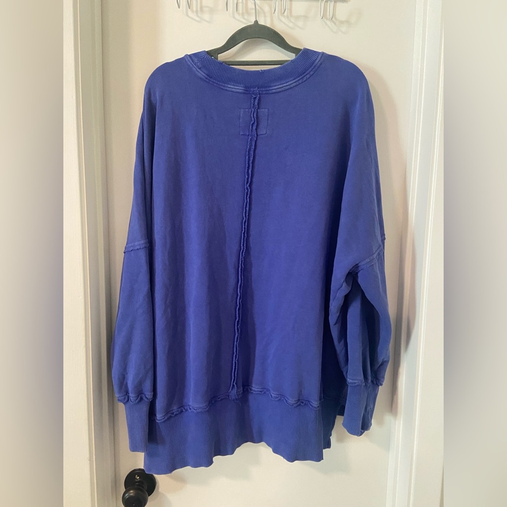 Aerie size M oversized slouchy Christmas goose graphic sweatshirt GUC holiday - Picture 7 of 8